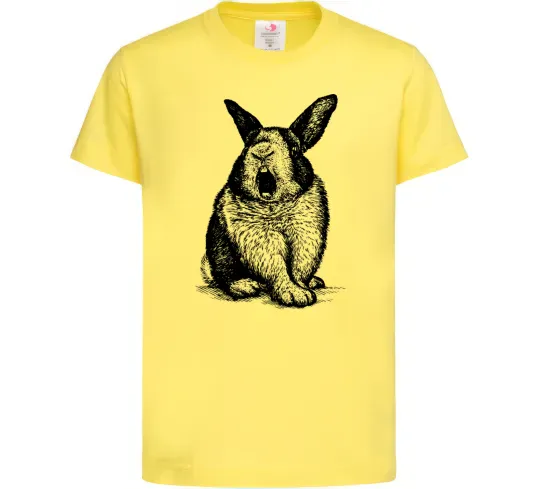 Дитяча футболка Кролик кричить Лимонний фото