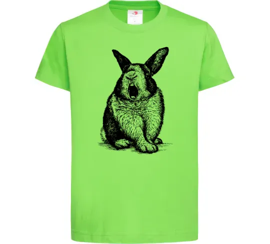 Дитяча футболка Кролик кричить Лаймовий фото