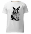 Чоловіча преміум футболка Кролик кричить Білий фото