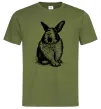 Чоловіча футболка Кролик кричить Оливковий Чоловіча футболка Кролик кричить Оливковий фото