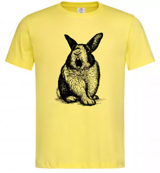 Чоловіча футболка Кролик кричить Лимонний фото
