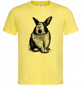 Мужская футболка Кролик кричить Лимонный фото