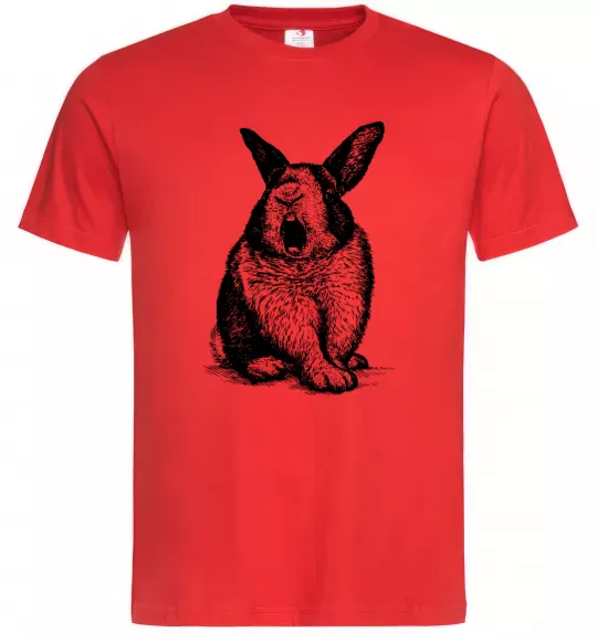 Чоловіча футболка Кролик кричить Червоний фото