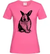 Жіноча футболка Кролик кричить Яскраво-рожевий фото