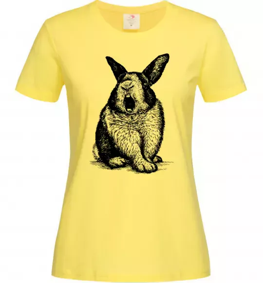 Жіноча футболка Кролик кричить Лимонний фото