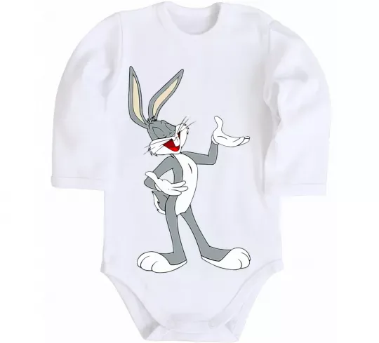 Дитячий бодік Бакс Банні Білий фото