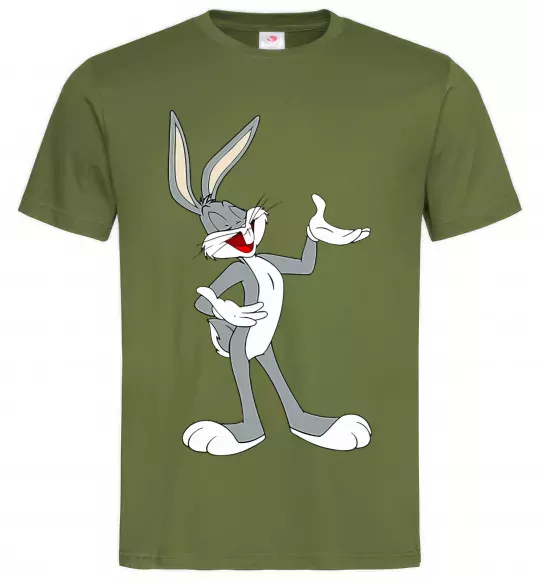 Мужская футболка Бакс Банні Оливковый фото