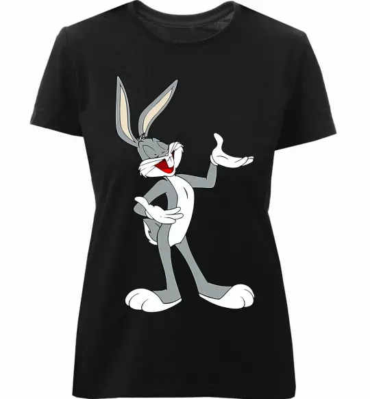 Женская премиум футболка Бакс Банні Черный фото