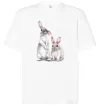 Футболка Оверсайз Кролики акварель Белый фото