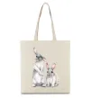 Эко-сумка Кролики акварель Бежевый Эко-сумка Кролики акварель Бежевый фото