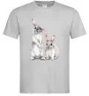 Мужская футболка Кролики акварель Серый Мужская футболка Кролики акварель Серый фото