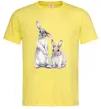 Мужская футболка Кролики акварель Лимонный Мужская футболка Кролики акварель Лимонный фото