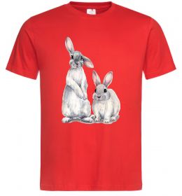 Мужская футболка Кролики акварель Мужская футболка Кролики акварель