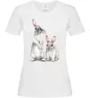 Женская футболка Кролики акварель Белый Женская футболка Кролики акварель Белый фото