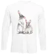 Лонгслив Кролики акварель Белый Лонгслив Кролики акварель Белый фото