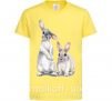 Детская футболка Кролики акварель Лимонный фото