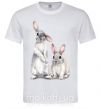 Мужская футболка Кролики акварель Белый фото