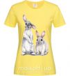 Женская футболка Кролики акварель Лимонный фото