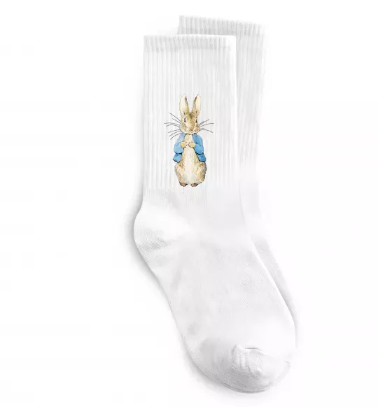 Носки Кролик в курточці Белый фото