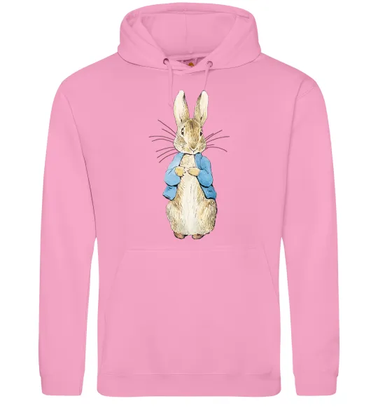 Мужская толстовка (худи) Кролик в курточці Розовый фото