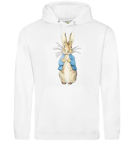 Женская толстовка (худи) Кролик в курточці Белый фото