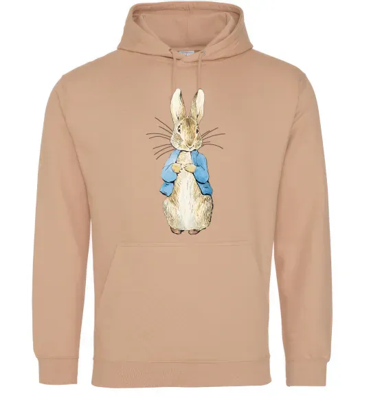 Женская толстовка (худи) Кролик в курточці Песочный фото