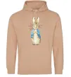 Женская толстовка (худи) Кролик в курточці Песочный фото
