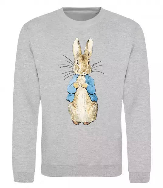 Свитшот Кролик в курточці Серый меланж фото