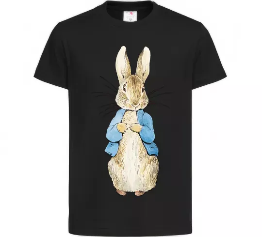 Дитяча футболка Кролик в курточці Чорний фото