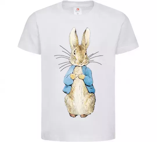 Дитяча футболка Кролик в курточці Білий фото