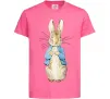 Дитяча футболка Кролик в курточці Яскраво-рожевий фото