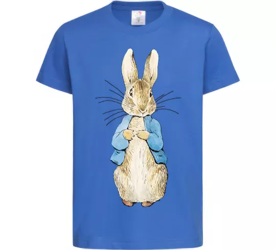 Дитяча футболка Кролик в курточці Яскраво-синій фото