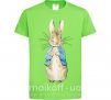 Детская футболка Кролик в курточке Лаймовый фото
