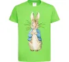 Дитяча футболка Кролик в курточці Лаймовий фото
