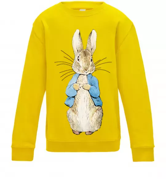 Дитячий світшот Кролик в курточці Сонячно жовтий фото