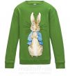 Дитячий світшот Кролик в курточке Лаймовий фото