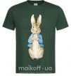 Чоловіча футболка Кролик в курточке Темно-зелений фото