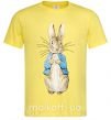 Мужская футболка Кролик в курточке Лимонный фото