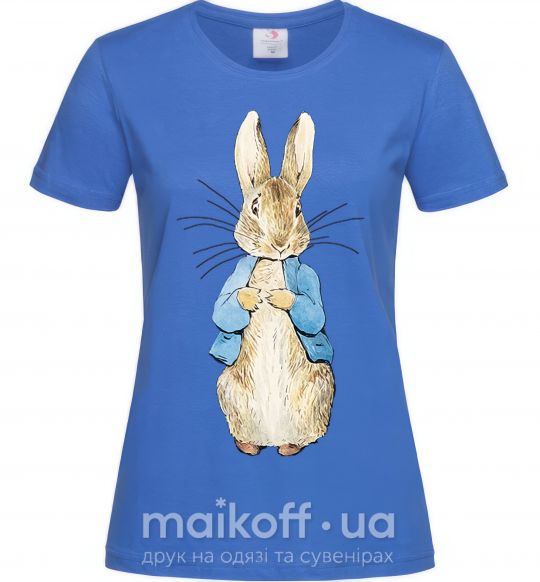 Жіноча футболка Кролик в курточке Яскраво-синій фото