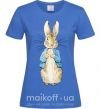 Женская футболка Кролик в курточке Ярко-синий фото