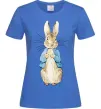 Женская футболка Кролик в курточці Ярко-синий фото