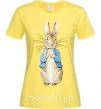 Жіноча футболка Кролик в курточке Лимонний фото