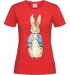 Женская футболка Кролик в курточці Красный фото