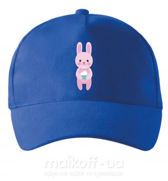 Кепка Розовый кролик Ярко-синий фото