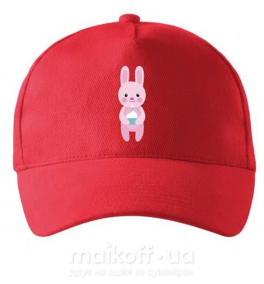 Кепка Розовый кролик Красный фото