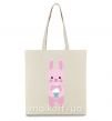 Эко-сумка Розовый кролик Бежевый фото