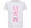 Дитяча футболка Розовый кролик Білий фото