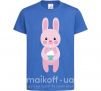 Дитяча футболка Розовый кролик Яскраво-синій фото