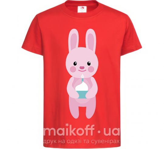 Дитяча футболка Розовый кролик Червоний фото