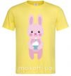 Мужская футболка Розовый кролик Лимонный фото